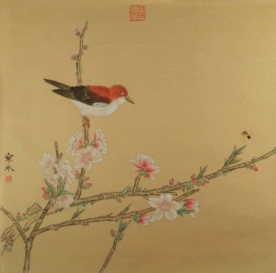 桃花山鸟 2016 45X45cm