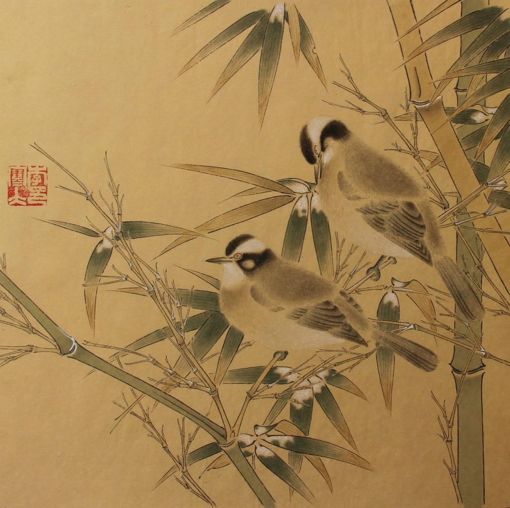 临白头从竹图 2014 26×26cm