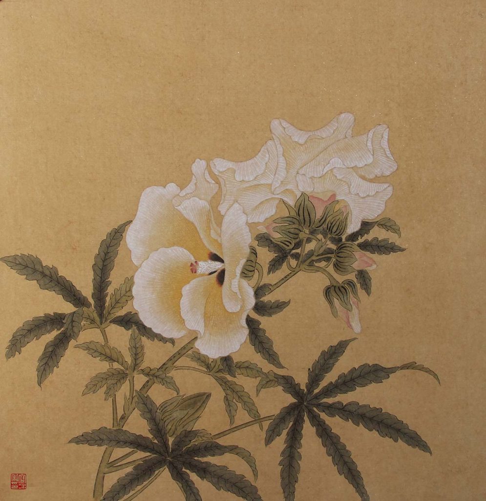 临秋葵图 2014 26X26cm